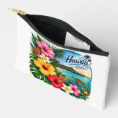Pochette À Accessoires Fleurs d'Hawaii (Ouvrir)