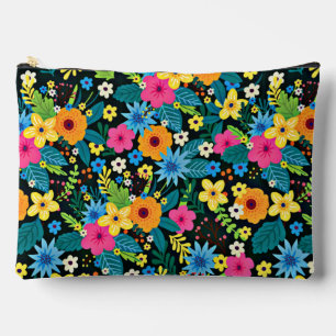 Pochette À Accessoires Fleurs Ditsy Vibrantes Motif Floral-43785