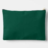 Pochette À Accessoires Fleurs dorées simples vert émeraude (Verso)