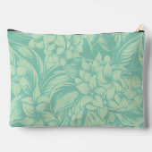 Pochette À Accessoires Fleurs en vert (Verso)