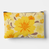 Pochette À Accessoires Fleurs florales-jaunes rétro (Verso)