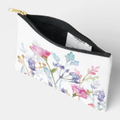 Pochette À Accessoires Fleurs Illustrées à la Main (Ouvrir)