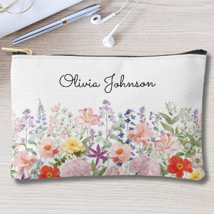 Pochette À Accessoires Fleurs Jardin Floral Personnalisé Coloré Jolies