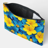Pochette À Accessoires Fleurs Jaunes-Méditerranée (Ouvrir)