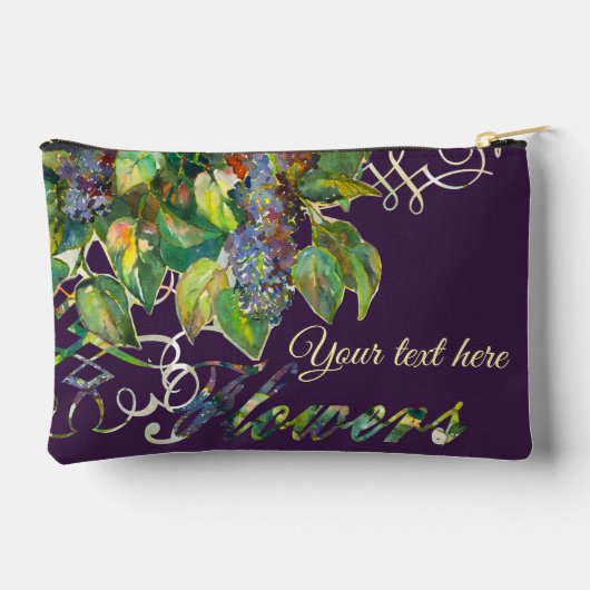 Pochette À Accessoires fleurs lilas (Verso)