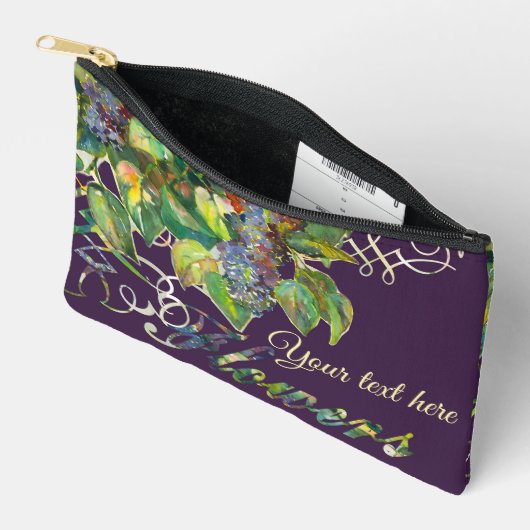 Pochette À Accessoires fleurs lilas (Ouvrir)