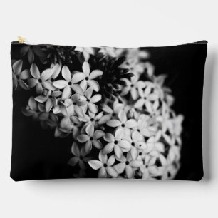 Pochette À Accessoires fleurs noires et blanches