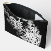 Pochette À Accessoires fleurs noires et blanches (Ouvrir)