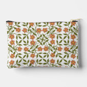 Pochette À Accessoires Fleurs oranges, motif floral, verdure, Boho (Verso)
