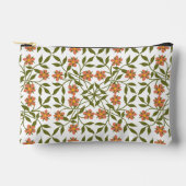 Pochette À Accessoires Fleurs oranges, motif floral, verdure, Boho (Recto)