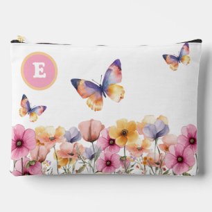 Pochette À Accessoires Fleurs papillon dans un jardin printanier Monogram