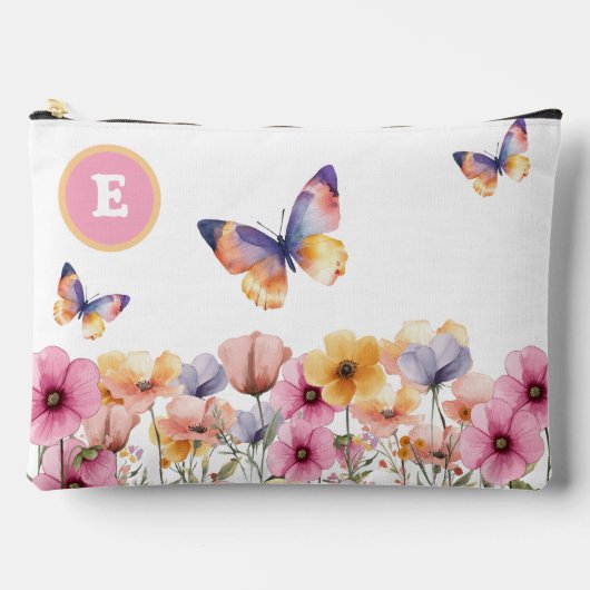 Pochette À Accessoires Fleurs papillon dans un jardin printanier Monogram (Recto)