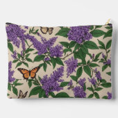 Pochette À Accessoires Fleurs pourpres et papillons (Verso)
