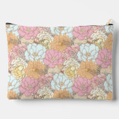 Pochette À Accessoires Fleurs rétro Floral Pastel Nom Monogramme (Verso)
