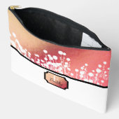 Pochette À Accessoires Fleurs roses (Ouvrir)