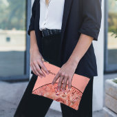 Pochette À Accessoires Fleurs roses Saumons Chic