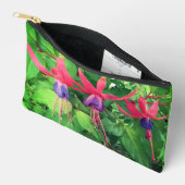 Pochette À Accessoires Fleurs rouges et violettes (Ouvrir)