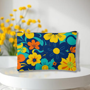 Pochette À Accessoires Fleurs Rush Colorées-Dopamine Style-Retro