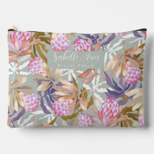 Pochette À Accessoires Fleurs sauvages Gris Protea