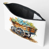 Pochette À Accessoires Fleurs sauvages vintages En Bois (Ouvrir)