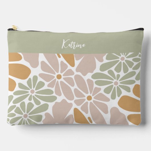 Pochette À Accessoires Fleurs Super rétro de Bohême (Recto)