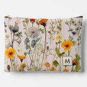 Pochette À Accessoires Fleurs vintages séchées PatternFeminine Monogrammé (Recto)