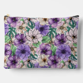 Pochette À Accessoires Fleurs violettes et roses (Recto)