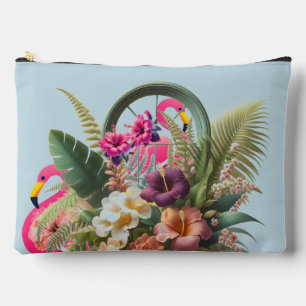 Pochette À Accessoires Flirty Tropical Flamants roses Garden