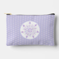 flocon de neige violet clair et coeur étincelant