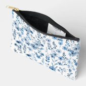 Pochette À Accessoires Floral bleu français (Ouvrir)