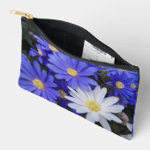 Pochette À Accessoires Floral d'anémones bleues et blanches (Ouvrir)