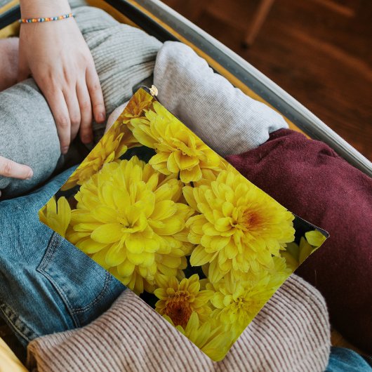 Pochette À Accessoires Floral de Chrysanthème jaune