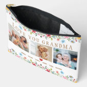 Pochette À Accessoires Floral Monogramme Photo Accessoire Pouch À Maman (Ouvrir)