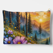 Pochette À Accessoires Floral Mountain Valley Sunrise Landscape (Verso)