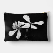 Pochette À Accessoires floral noir et blanc minimaliste (Verso)