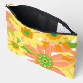Pochette À Accessoires Floral orange et jaune (Ouvrir)