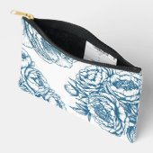 Pochette À Accessoires Floral Peony Blue (Ouvrir)