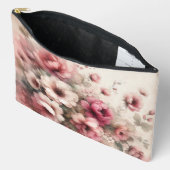 Pochette À Accessoires Floral rose Vintage inspiré (Ouvrir)