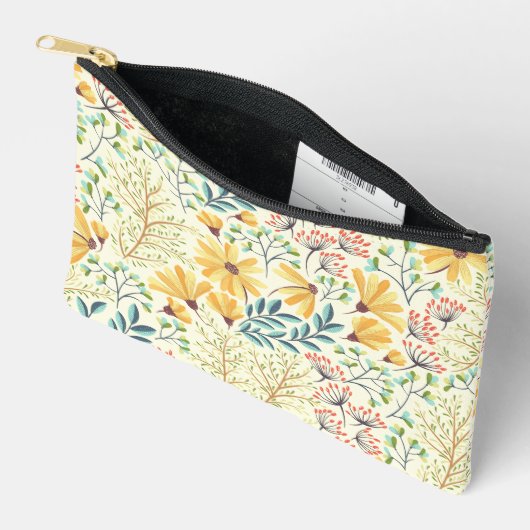 Pochette À Accessoires Floral Surface Pattern- Stylish Abstract Wallpaper (Ouvrir)