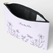 Pochette À Accessoires Floral violet simple (Ouvrir)