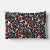 Flore et oiseaux dynamiques Motif nordique