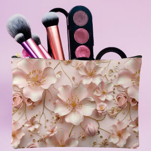 Pochette À Accessoires Flore Pink Douce