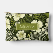 Pochette À Accessoires Flore tropicale jaune et verte (Recto)