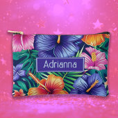 Pochette À Accessoires Flore tropicale vive