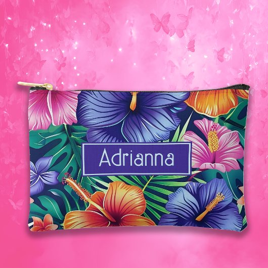 Pochette À Accessoires Flore tropicale vive