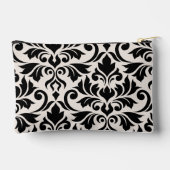 Pochette À Accessoires Flourissant Damask Art I Black on Cream (Verso)