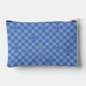 Pochette À Accessoires Flower Checkered Pattern No. 01 - Light Blue (Verso)