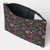 Pochette À Accessoires Flower Noire (Ouvrir)
