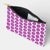 Pochette À Accessoires Flower Shape Plaid Pink Purple (Ouvrir)