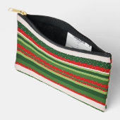 Pochette À Accessoires Fond à motif rayé vibrant (Ouvrir)